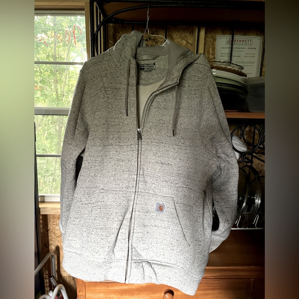 Carhartt womens Clarksburg Full Zip Hoodie, Asphalt Heather, XX-Large Plus